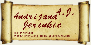 Andrijana Jerinkić vizit kartica